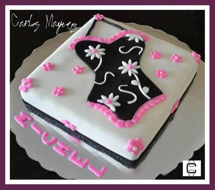 BRIDAL SHOER FONDANT CORSET CAKE (Pastel de despedida de soltera ... BRIDAL SHOER FONDANT CORSET CAKE (Pastel de despedida de soltera ...