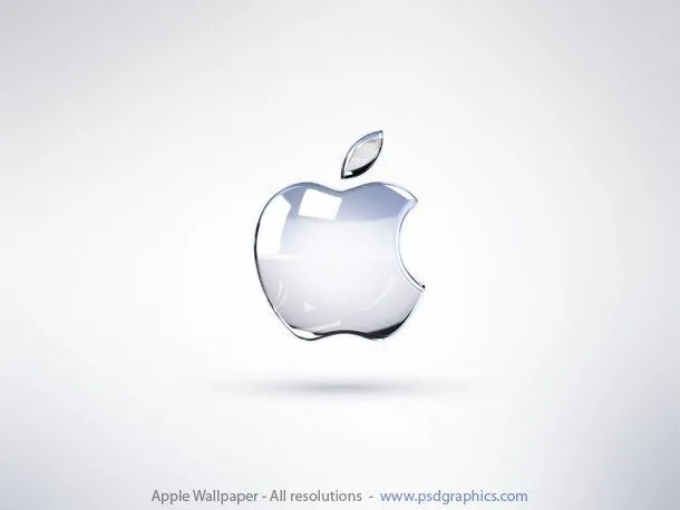 Bright Apple logo wallpaper | PSDGraphics