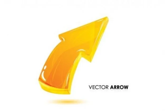 Brillante icono de la flecha amarilla | Descargar Vectores gratis Brillante icono de la flecha amarilla | Descargar Vectores gratis