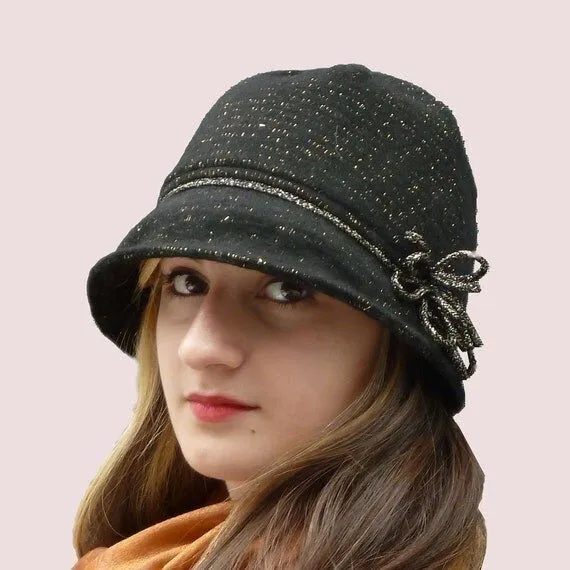 Brillantes flores sombrero Cloche Knit Beanie con por ArishaHatters
