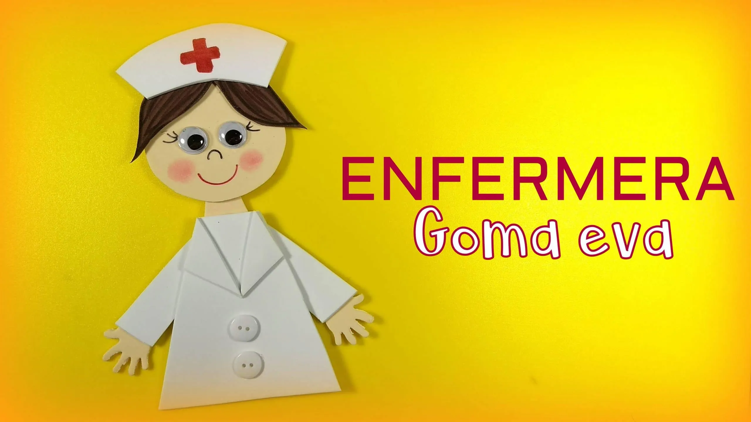 Broche de enfermera con goma eva | Manualidades On Broche de enfermera con goma eva | Manualidades On