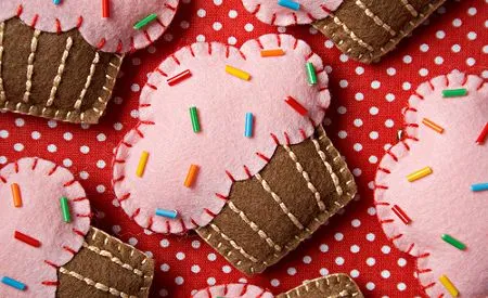 cupcake fieltro - Manualidades