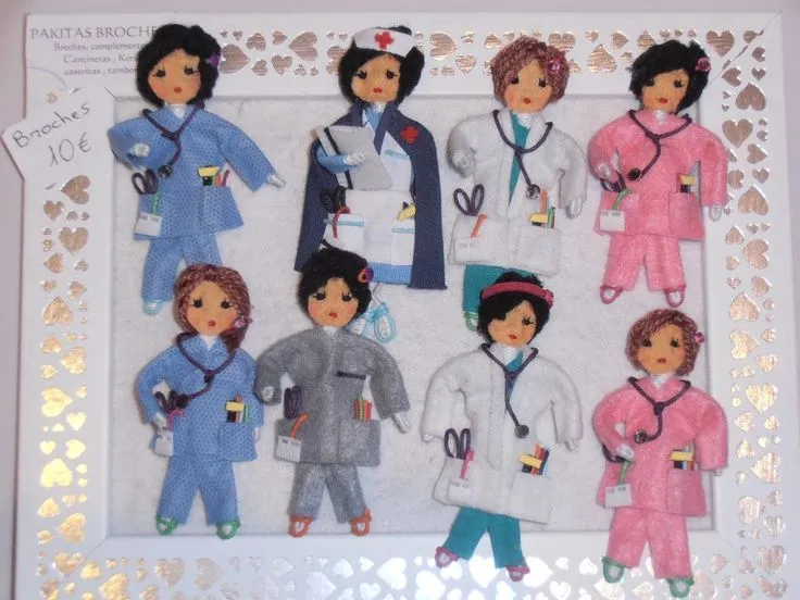 Broches de fieltro para enfermeras, médicos, auxiliares y otros ... Broches de fieltro para enfermeras, médicos, auxiliares y otros ...