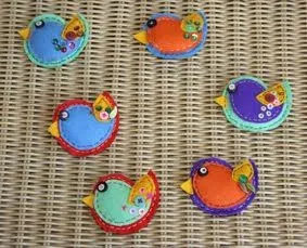  ... Moldes de fieltro.: Bandada de pajaros de fieltro para un móvil