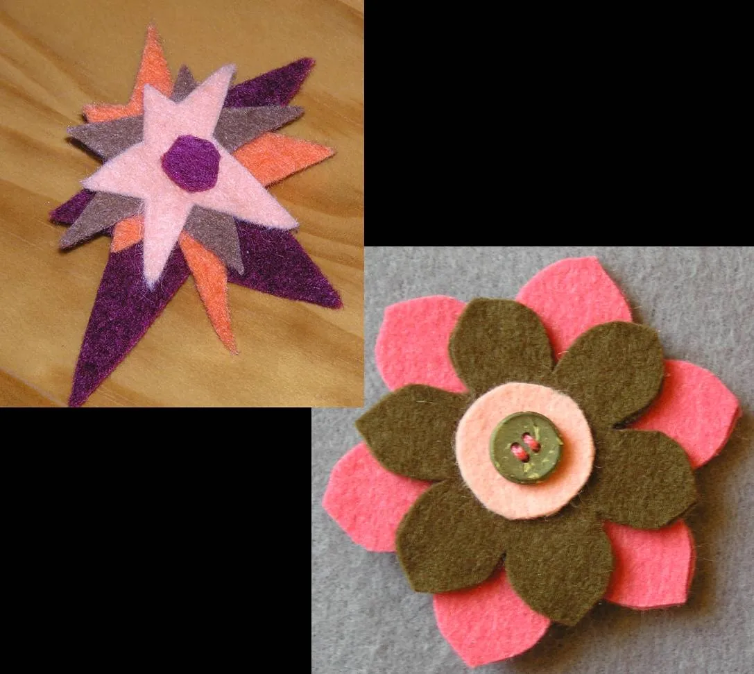 Broches de Flores (fieltro) « NusKris Designs