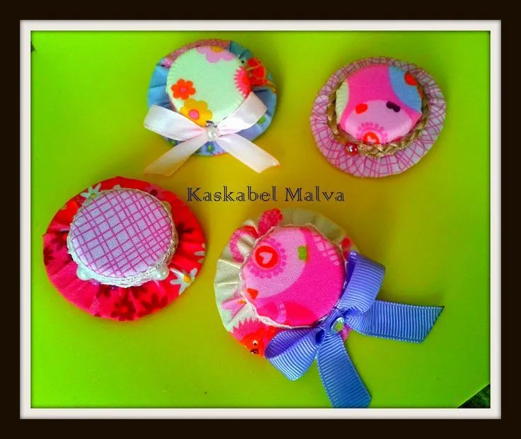 Broches de sombreros primaverales hechos a mano por kaskabel malva ...