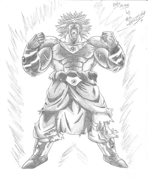 Como dibujar a broly ssj5 - Imagui