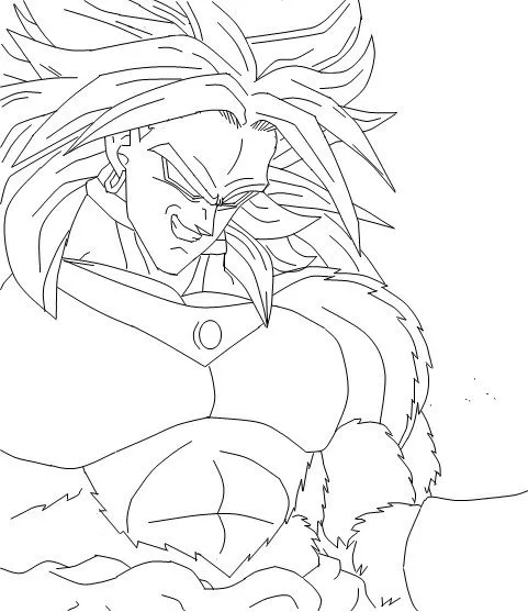 Dibujos para colorear de goku vs broly - Imagui