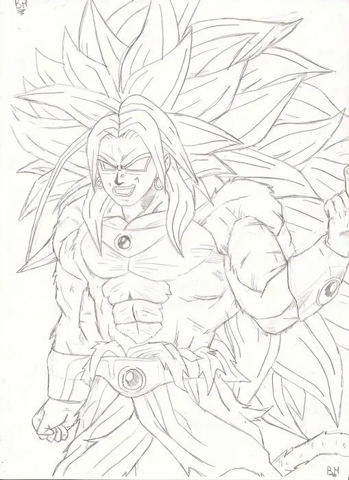 Como dibujar a broly ssj5 - Imagui