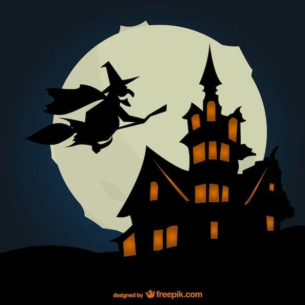 la bruja bonita, con ilustración vectorial de Halloween ...