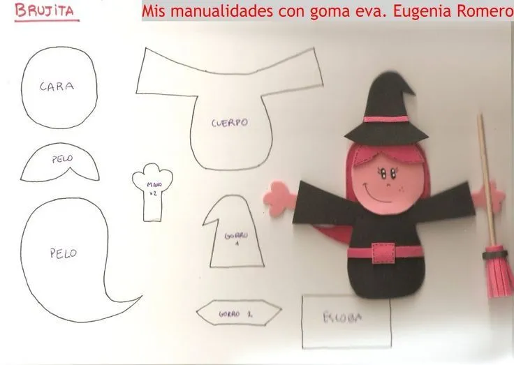 Bruja Goma Eva | brujitas y búhos | Pinterest Bruja Goma Eva | brujitas y búhos | Pinterest