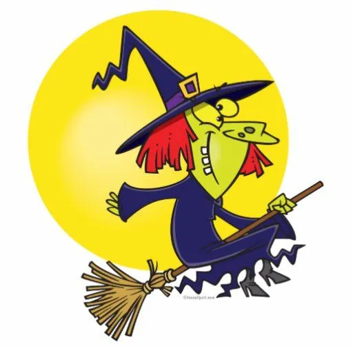 bruja torpe en el dibujo animado de Halloween del Llavero ...