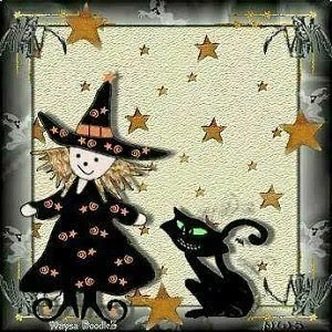 Brujita de halloween para imprimir