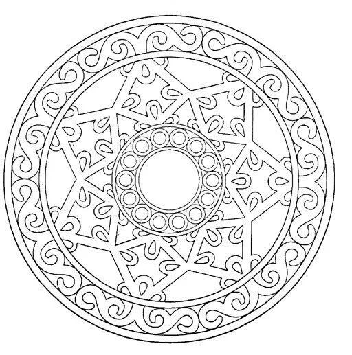 Mi Budha: Mandala Para Colorear - Estrella 7 Puntas Mi Budha: Mandala Para Colorear - Estrella 7 Puntas