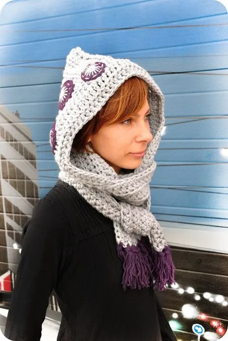 Bufanda con capucha / Yucca - Artesanio | Crochet and Knitting ...