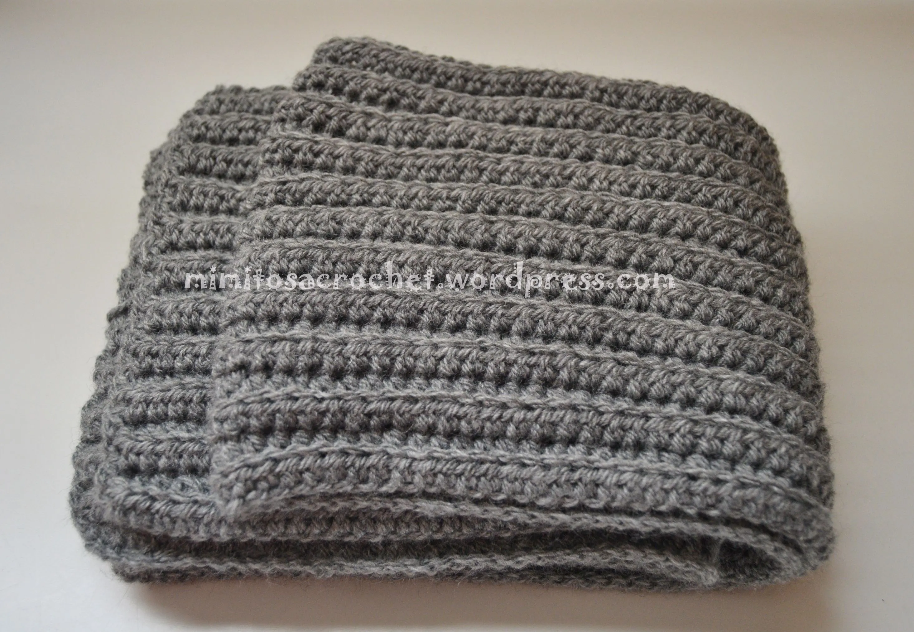 Bufanda a crochet con punto elástico | Mimitos a Crochet
