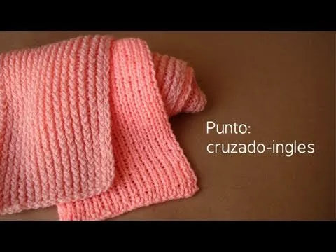 Bufanda de doble punto (cruzado-ingles) // Telar maya - YouTube