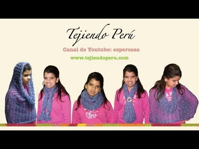 Bufanda mágica (magic scarf) o multiusos en aguja circular (Parte ... Bufanda mágica (magic scarf) o multiusos en aguja circular (Parte ...