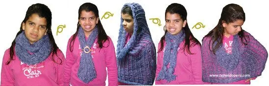 Bufanda mágica tubular (Magic scarf) - Tejiendo Perú Bufanda mágica tubular (Magic scarf) - Tejiendo Perú