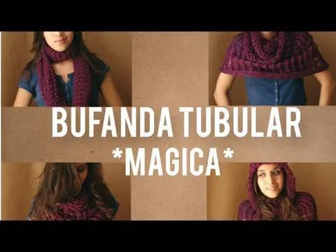 Como hacer bufanda Magica, tubular, multiusos en telar circular ... Como hacer bufanda Magica, tubular, multiusos en telar circular ...