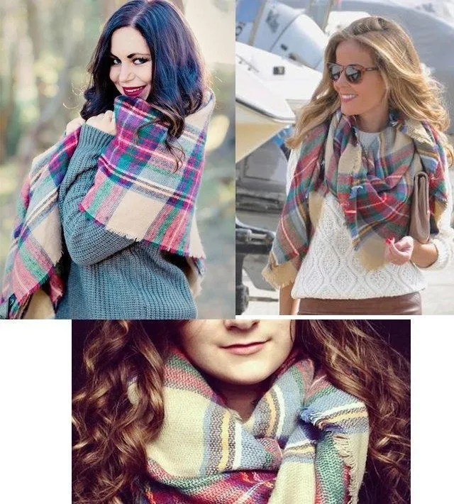 Bufanda manta de cuadros - Blog de Moda Low Cost