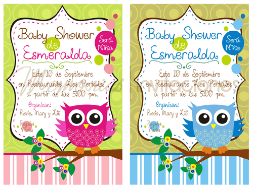 Baby Shower con bebés Búhos! « Memorias Invitaciones