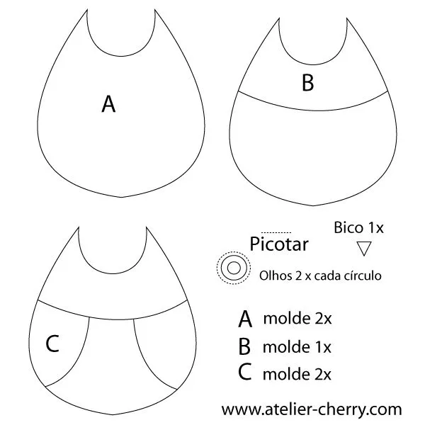 Molde | Broches de Fieltro | ideas y trucos para Broches de ...