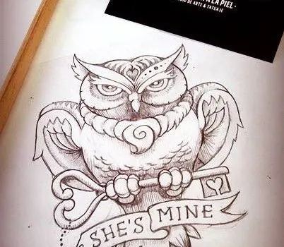 BÚHO LISTO PARA TATUAR | Diseño realizado por Javier Jiménez ...