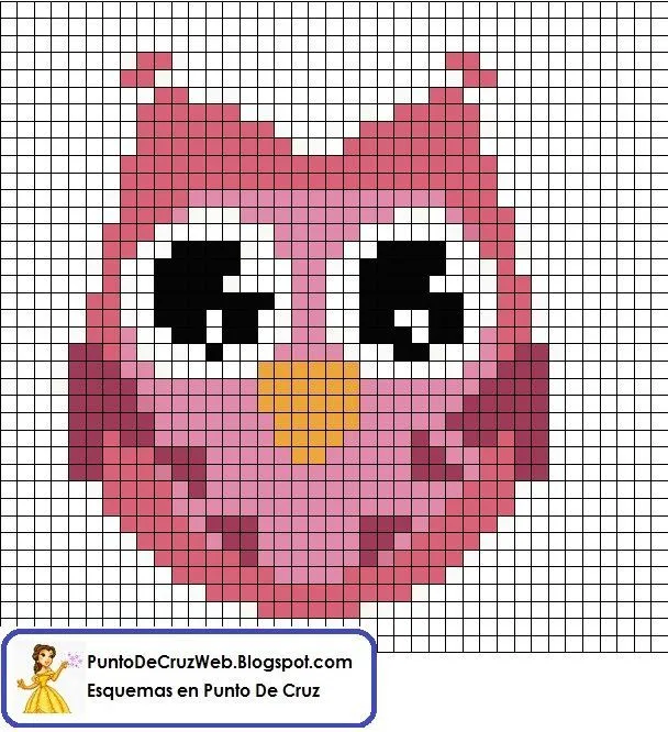 Búho Rosa Punto de Cruz. www.puntodecruzweb.blogspot.com ... Búho Rosa Punto de Cruz. www.puntodecruzweb.blogspot.com ...