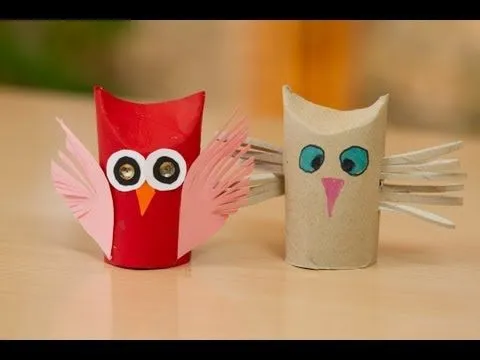 Buho Volador de Rollo de Papel Higienico - YouTube Buho Volador de Rollo de Papel Higienico - YouTube
