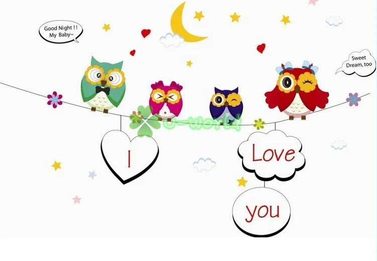 Aliexpress.com : Buy Cartoon Owl Family Art Vinyl Kids Loving Room ... Aliexpress.com : Buy Cartoon Owl Family Art Vinyl Kids Loving Room ...