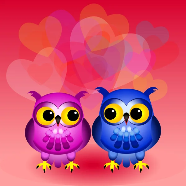 Buhos de dibujos animados en el amor — Vector stock © Mirage3 ... Buhos de dibujos animados en el amor — Vector stock © Mirage3 ...
