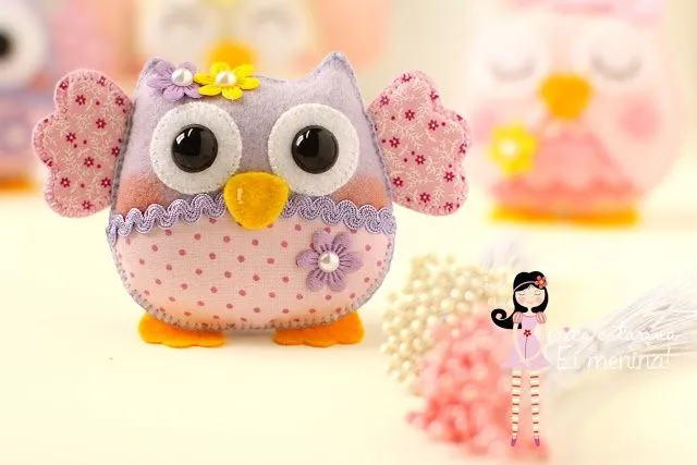 Buhos de fieltro. De Ei Menina! | Ideas para manualidades | Pinterest