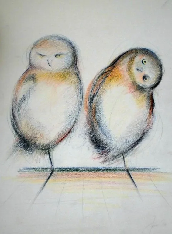 Dos búhos Javier Fernández Paiz - Artelista.com
