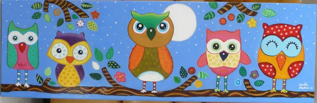 Pinturas de búhos - Imagui