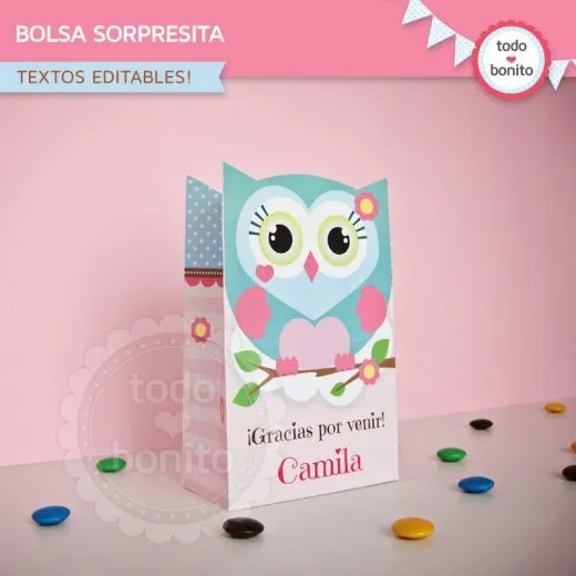 Búhos nena: bolsa sorpresita para imprimir | Lechuzas | Pinterest ... Búhos nena: bolsa sorpresita para imprimir | Lechuzas | Pinterest ...