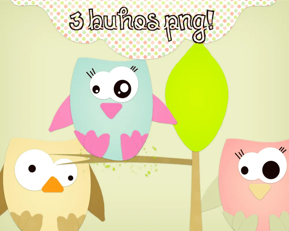 3 Buhos Png tiernos :3 by Melani-Tutorials on DeviantArt