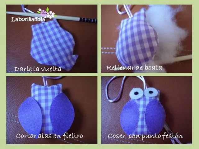 Búhos en tela y fieltro |