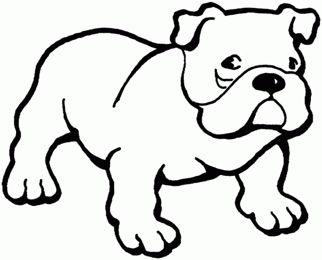 Bulldog - Free Printable Coloring Pages