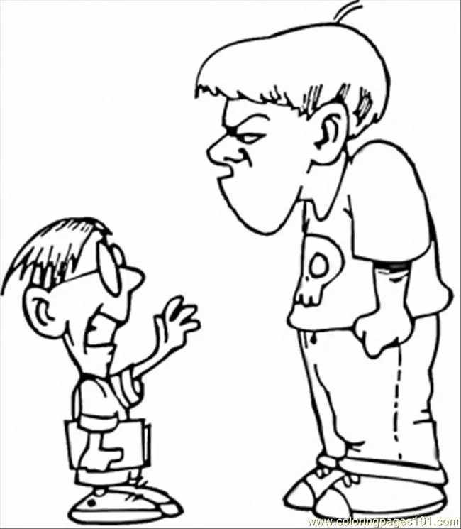be a friend not a bully Colouring Pages