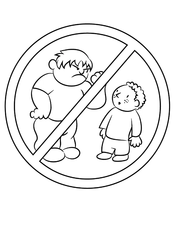 No mas bullying - Dibujos para colorear