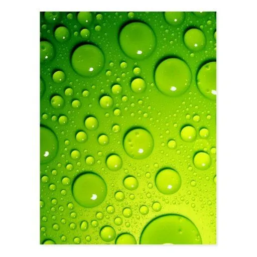Burbujas verdes postales | Zazzle