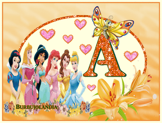 Burbujolandia: Iniciales Princesas Disney