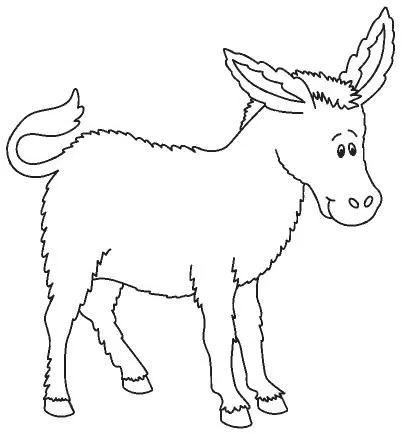 Burro para colorir - Imagui