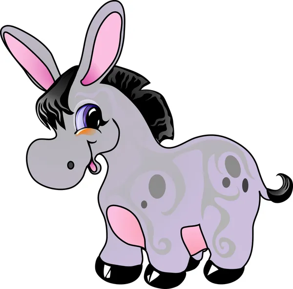 Burro de dibujos animados — Vector stock © ledav #18228545