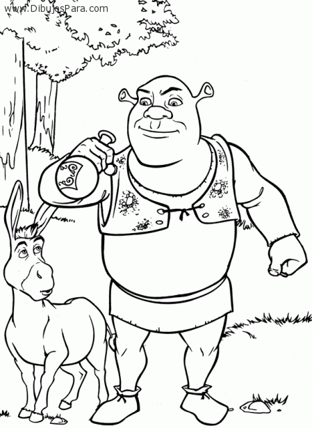 Dibujo de Shrek y el burro | Dibujos de Shrek para Pintar ... Dibujo de Shrek y el burro | Dibujos de Shrek para Pintar ...