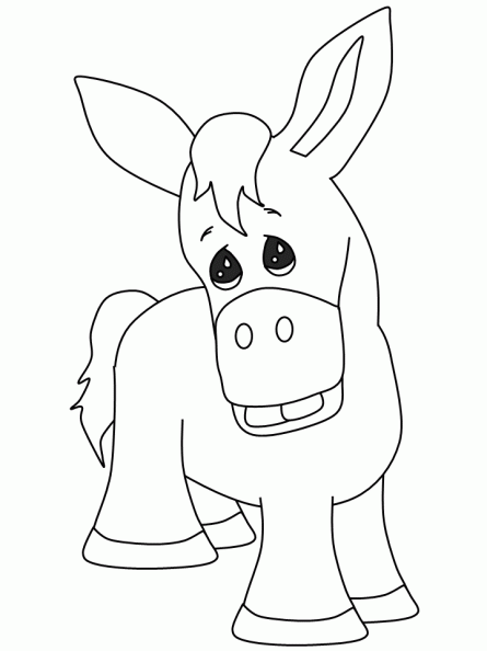 Burros animados para colorear - Imagui