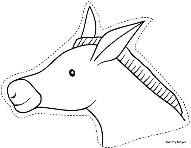 Asno para colorear - Imagui