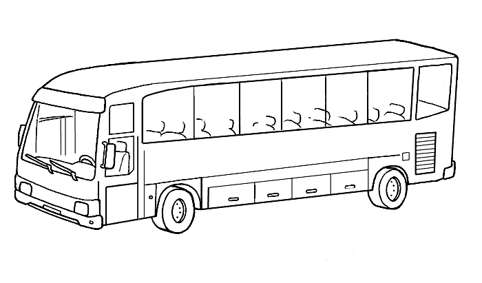 Bus para colorear ~ Dibujos para Colorear Infantil