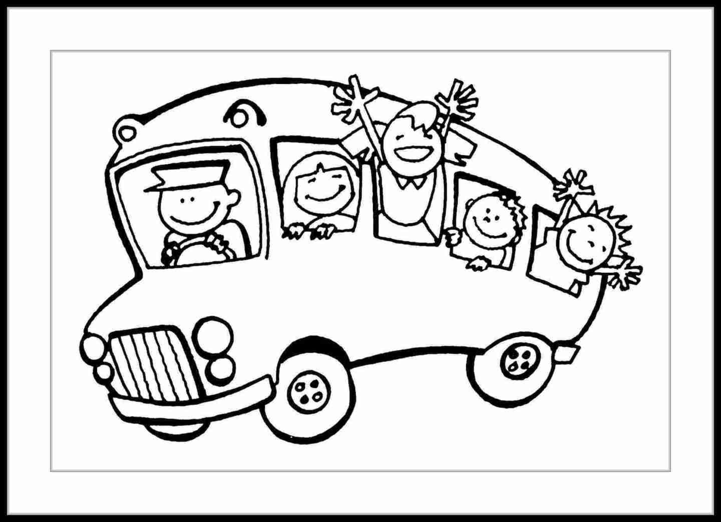 Bus infantil para colorear - Imagui